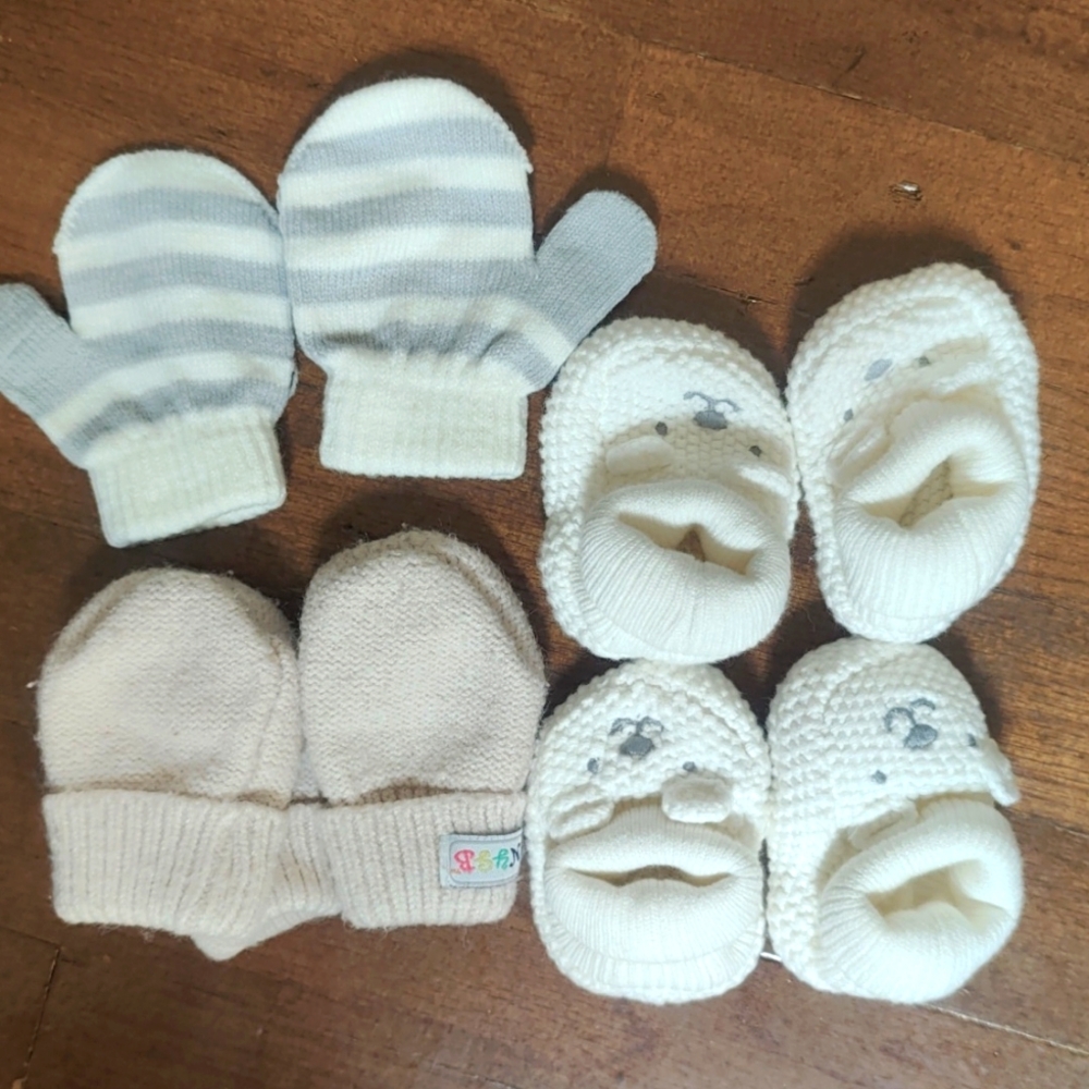 Booties and mittens